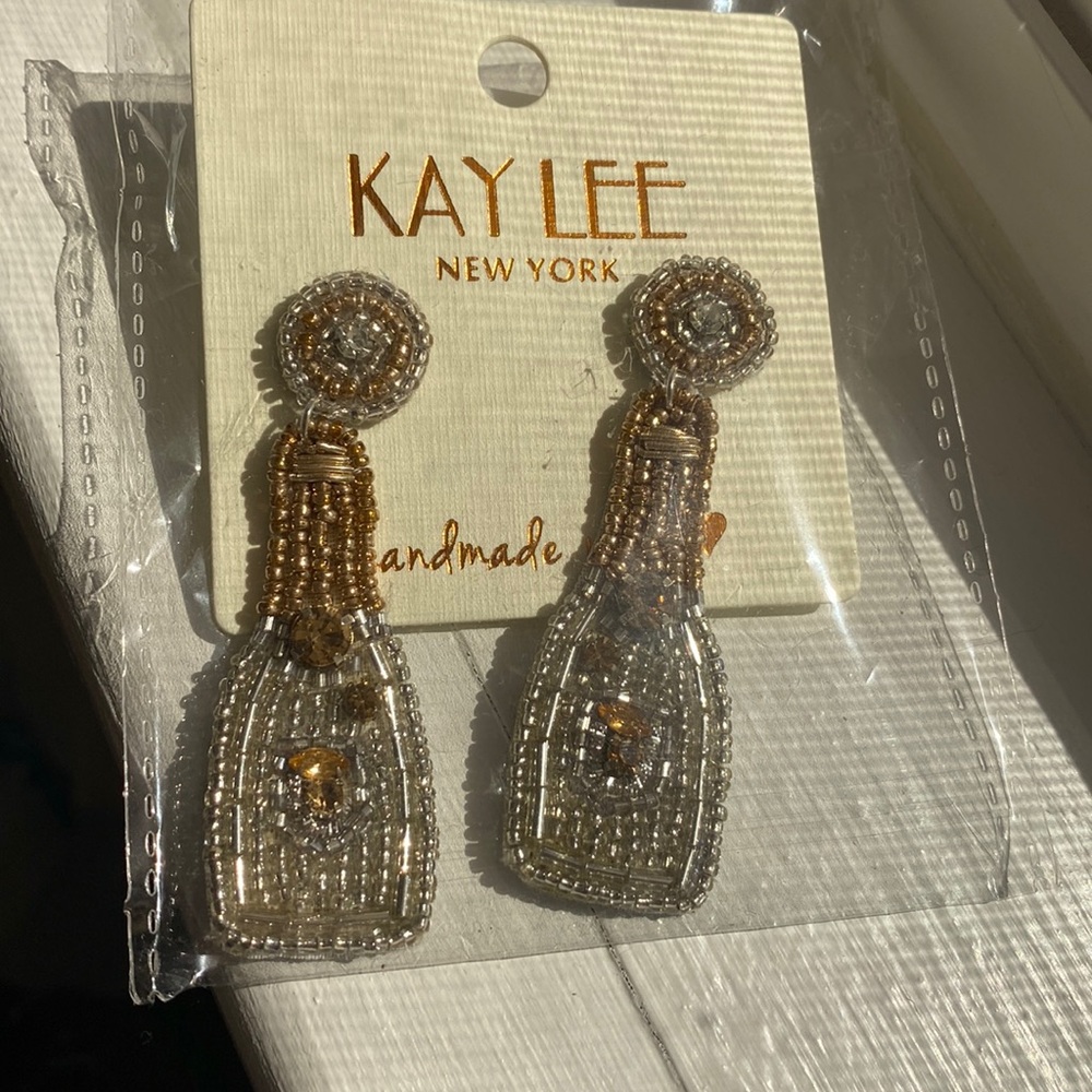 Silver bottle earrings